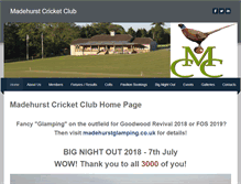 Tablet Screenshot of madehurstcricketclub.org
